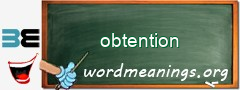 WordMeaning blackboard for obtention